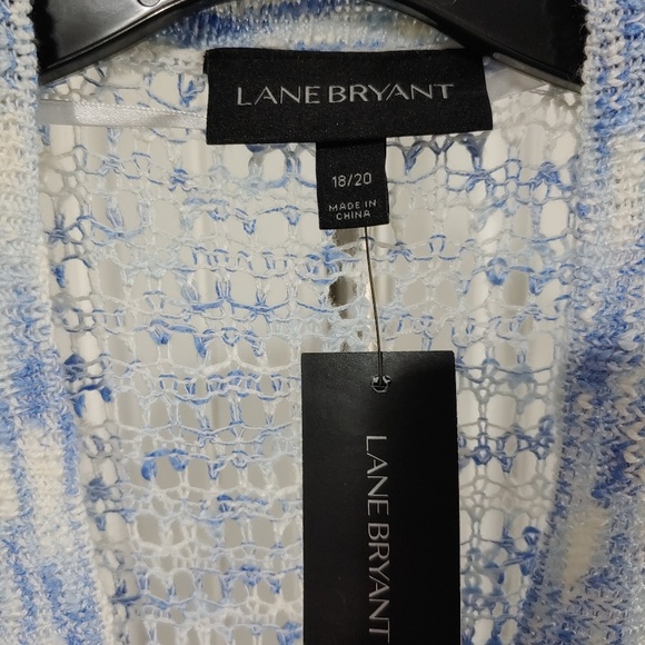 Cardigan Bleu Lane Bryant Taille 18/20 Avec Poche Zippée - Coton, Occasion Très Bon état